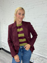 Load image into Gallery viewer, Burgundy Double Breasted Blazer