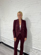 Load image into Gallery viewer, Burgundy Double Breasted Blazer
