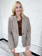 Load image into Gallery viewer, Ella Plaid Blazer