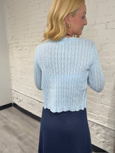 Load image into Gallery viewer, Soft Blue Pointelle Cardigan