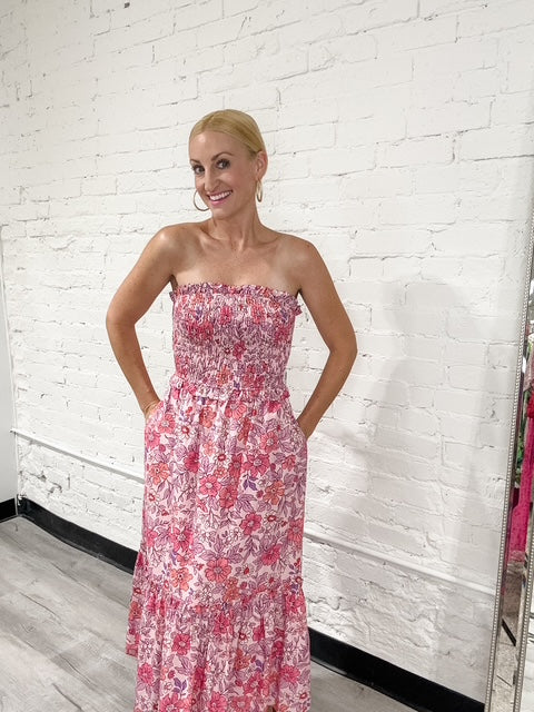 smocked strapless dress Smocked Strapless Dress Large