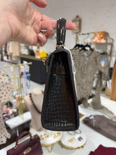 Load image into Gallery viewer, Hariette Handle Bag-Chocolate Brown Croc