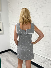 Load image into Gallery viewer, Flower Embroidery Tie Dress