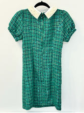 Load image into Gallery viewer, Pearl Trim Tweed Dress