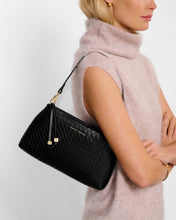 Load image into Gallery viewer, Nova Woven Shoulder Handbag-Black