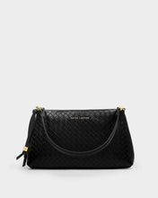 Load image into Gallery viewer, Nova Woven Shoulder Handbag-Black