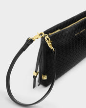 Load image into Gallery viewer, Nova Woven Shoulder Handbag-Black