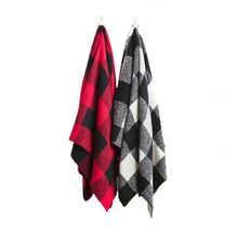 Load image into Gallery viewer, Mud Pie Buffalo Check Blanket-Red