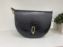 Load image into Gallery viewer, Quinn Faux Croc Saddle Handbag