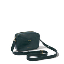 Load image into Gallery viewer, Cara Faux Croc Crossbody- Forest Green