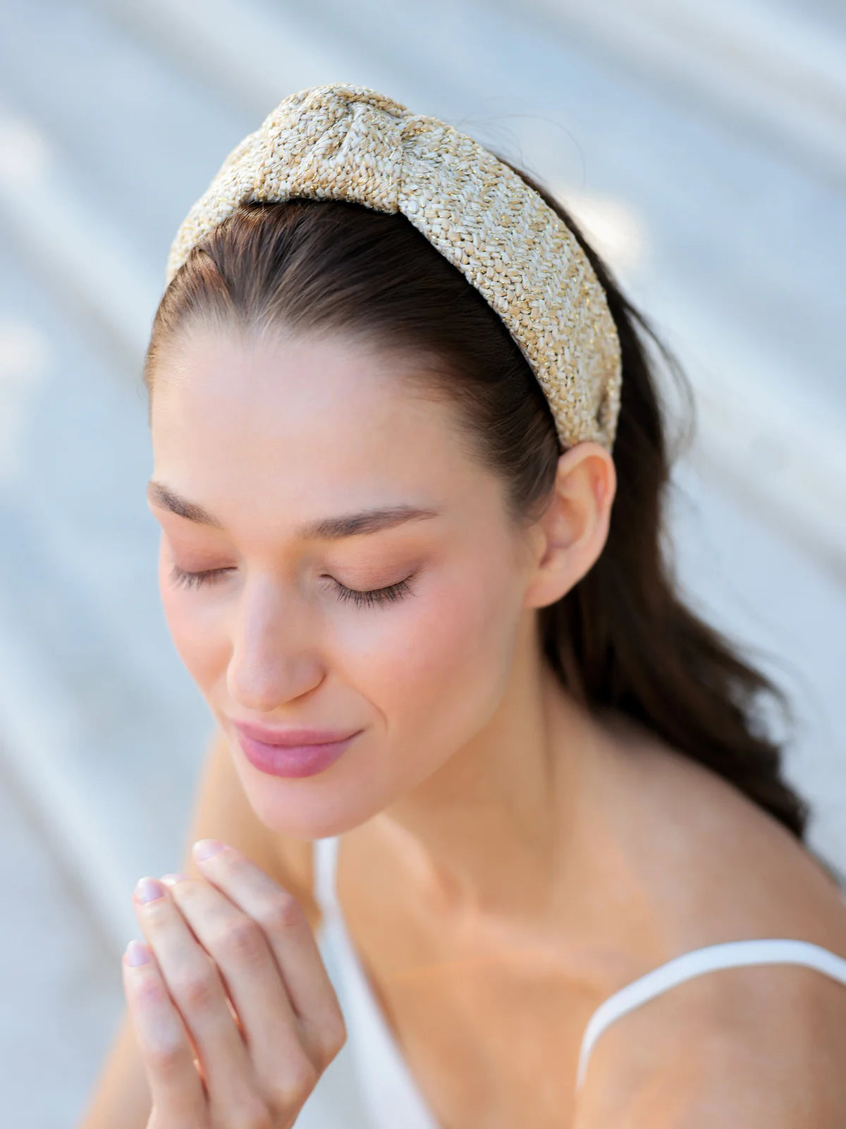 Woven Lurex Knotted Headband – TheModernPearl