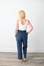 Load image into Gallery viewer, Denim Blue Paperbag Pants
