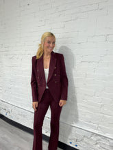 Load image into Gallery viewer, Burgundy High Rise Flare Pant
