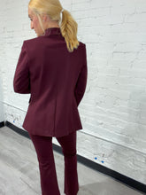 Load image into Gallery viewer, Burgundy High Rise Flare Pant
