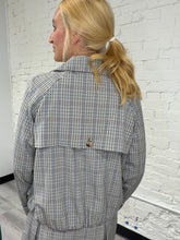 Load image into Gallery viewer, Plaid Short Trench Jacket
