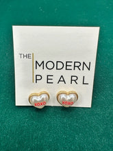 Load image into Gallery viewer, Conversation Heart Pearl Studs
