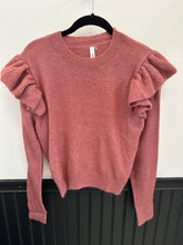 Load image into Gallery viewer, Rosey Ruffle Sweater
