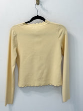 Load image into Gallery viewer, Butter Yellow Scallop Sweater
