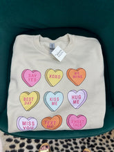 Load image into Gallery viewer, Conversation Heart Sweatshirt
