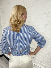 Load image into Gallery viewer, Blue Stripe Oxford Top
