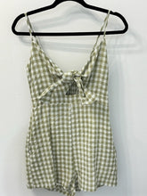 Load image into Gallery viewer, Sage Gingham Romper
