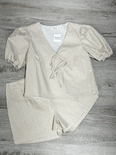 Load image into Gallery viewer, Bridgette Beige Stripe Shorts
