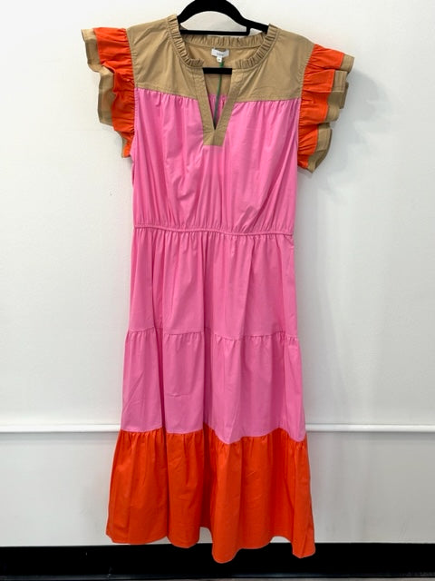 Summer Colorblock Midi Dress