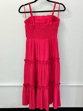 Load image into Gallery viewer, Pink Pleated Midi Dress

