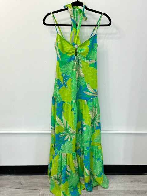 Tropical Leaf Print Dress