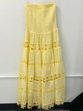 Load image into Gallery viewer, Eyelet Lace Tube Dress- Yellow
