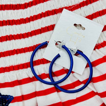 Load image into Gallery viewer, Patriotic Downing Cable Hoop Earring
