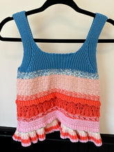 Load image into Gallery viewer, Blue Combo Knit Tank
