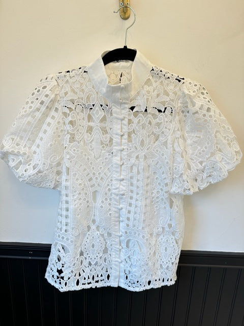 Lucy Lace Puff Sleeve Top