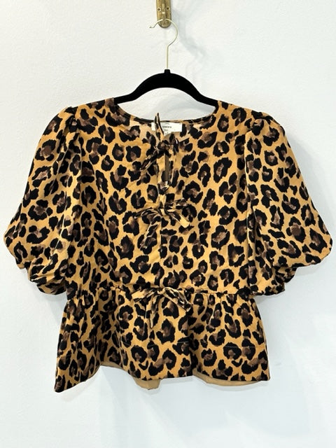 Leopard Bow Tie Top