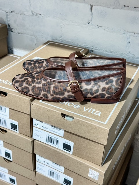 Dolce Vita Roslyn Leopard Mesh Flat