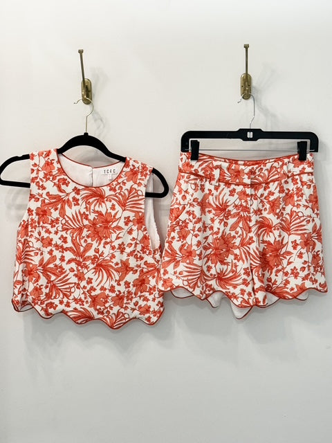 Orange Floral Set