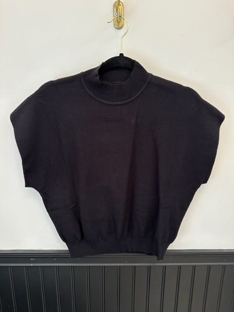 Mock Neck Sweater- Black