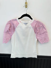 Load image into Gallery viewer, Eyelet Puff Sleeve Sweater
