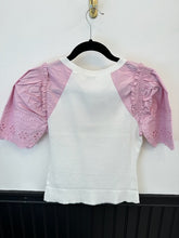 Load image into Gallery viewer, Eyelet Puff Sleeve Sweater
