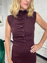 Load image into Gallery viewer, Burgundy Sweater Skirt Set

