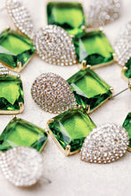 Load image into Gallery viewer, Retro Peridot &amp; Pave Gum Drop Earring
