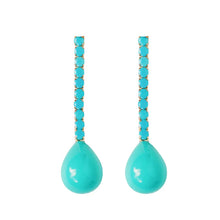Load image into Gallery viewer, Turquoise Swingy Statement Earring
