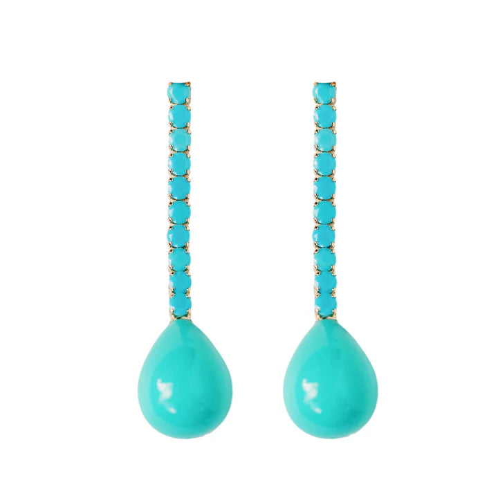 Turquoise Swingy Statement Earring