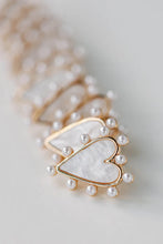 Load image into Gallery viewer, Pearl Studded Heart Earring

