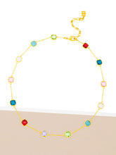 Load image into Gallery viewer, Multicolor Crystal Collar Necklace
