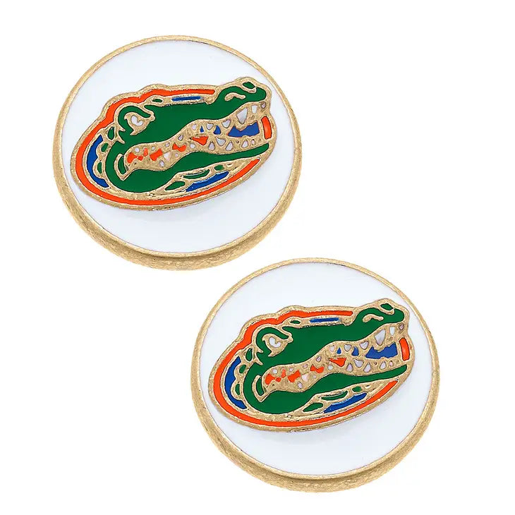 Florida Gator Enamel Disc Stud
