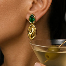 Load image into Gallery viewer, Virginia Emerald Drop Earring
