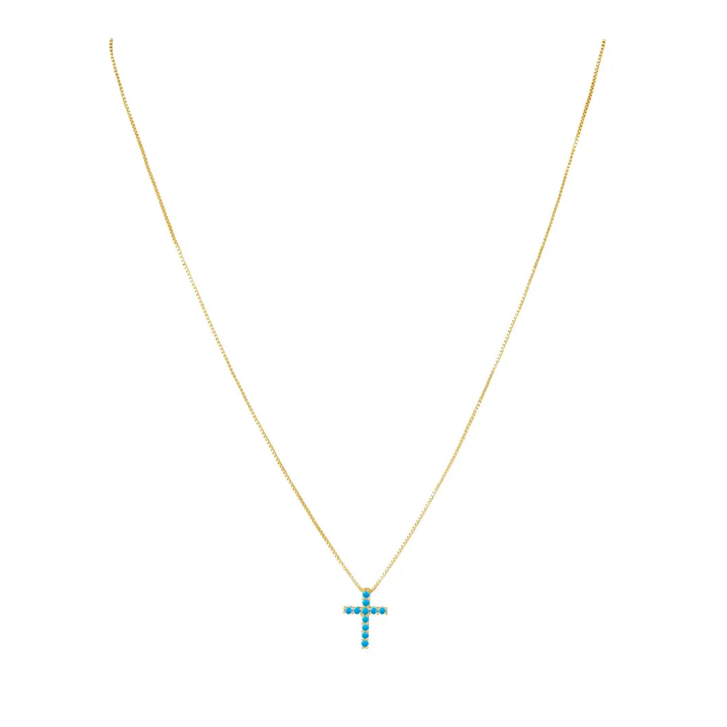 Raya CZ Turquoise Cross