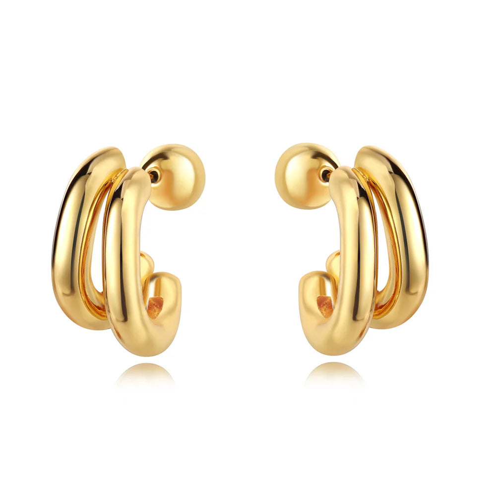 Gold hoop earrings 