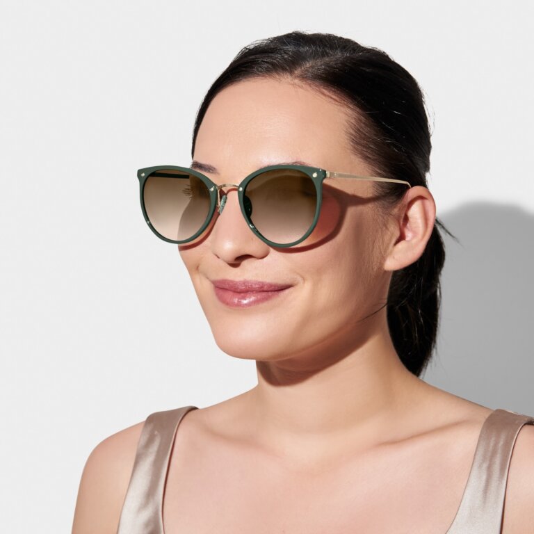 Santorini Tortoiseshell Sunglasses- Olive